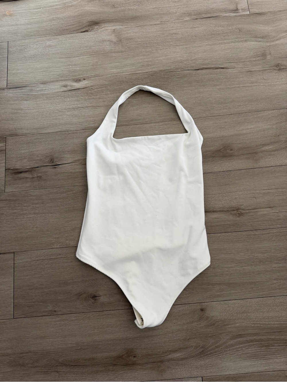 Abercrombie & Fitch White Halter Bodysuit